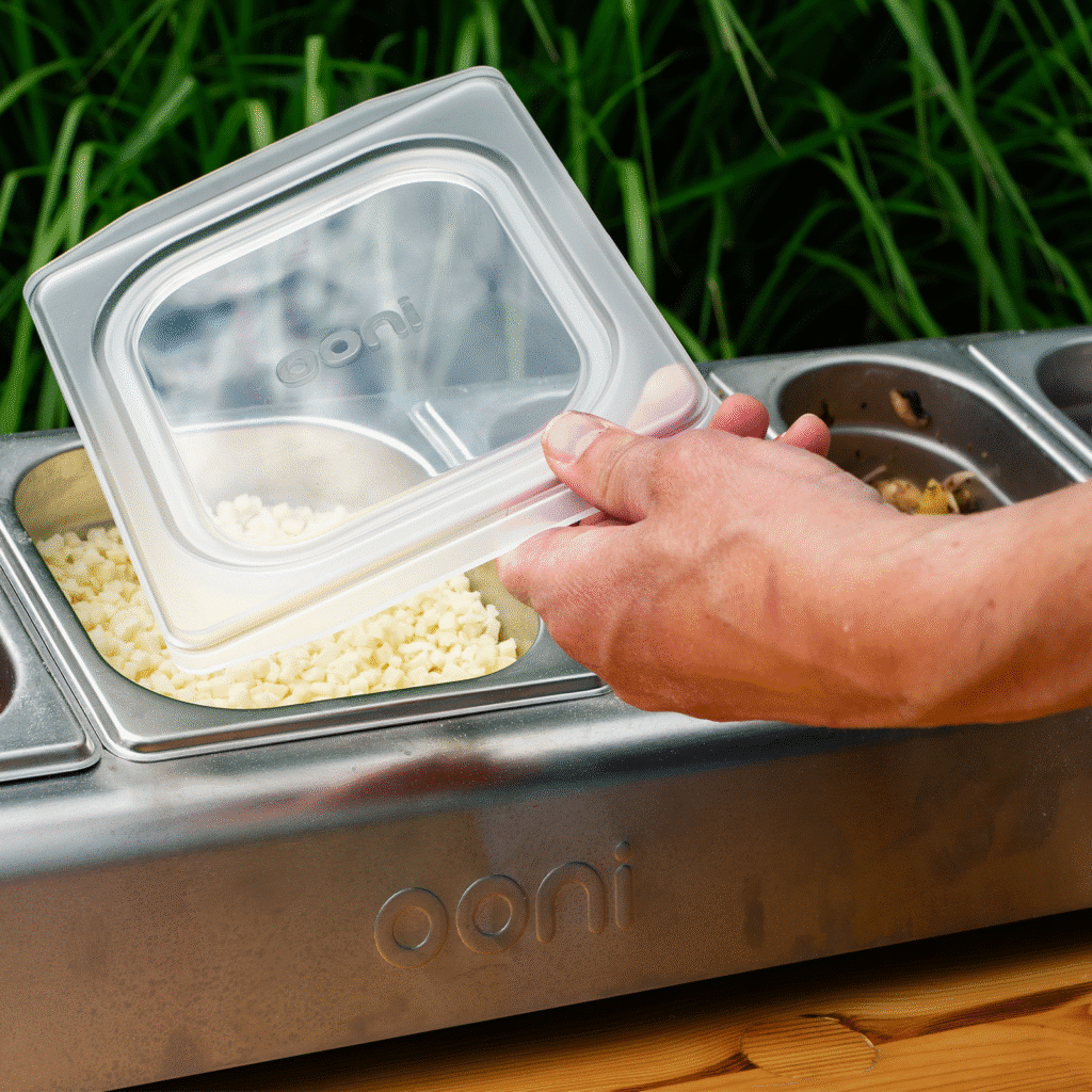 Ooni topping station sfeer