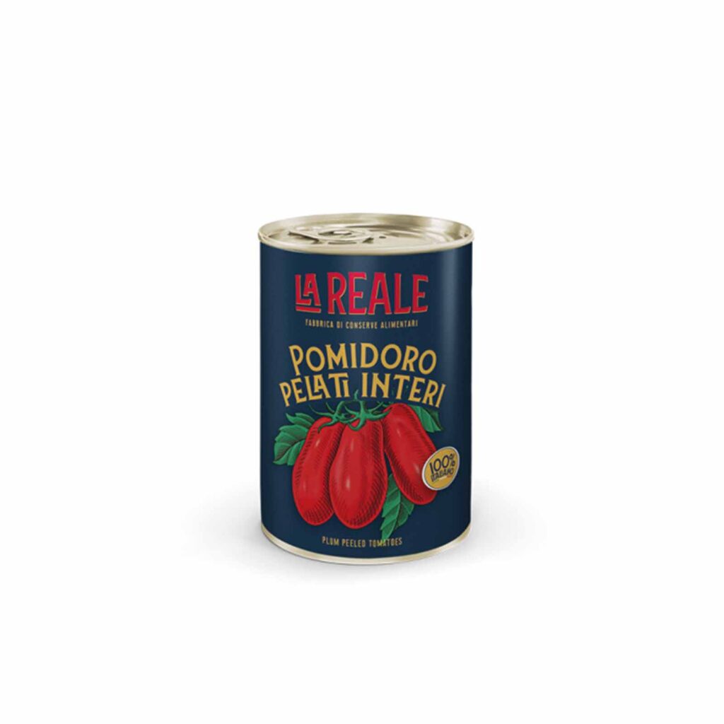 Pomidoro gepelde tomaten 400gr La Reale