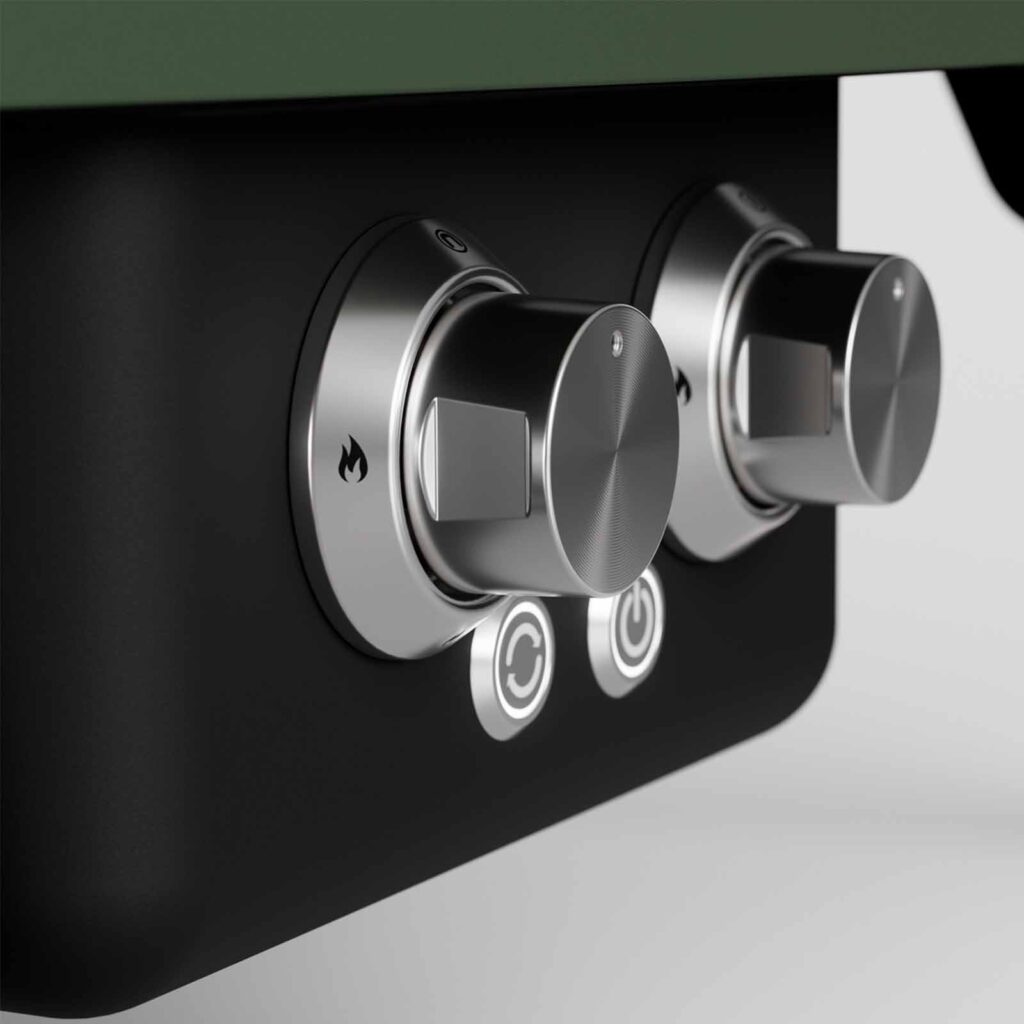 Pizzaoven etna rotante 16 witt groen closeup2