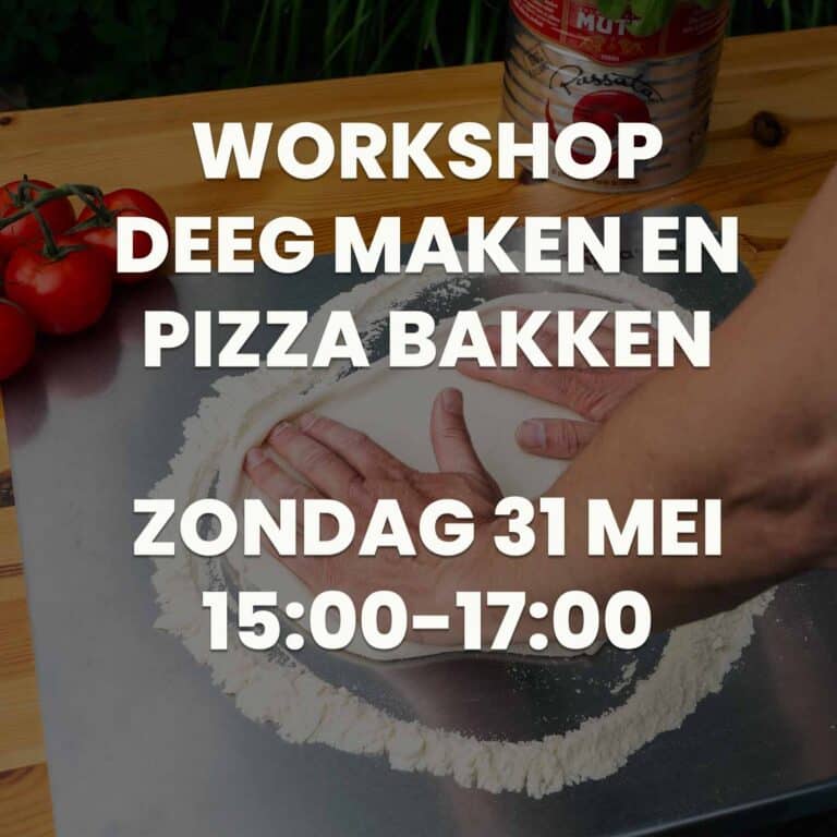 Workshop pizzabakken deegmaken 31 MEI