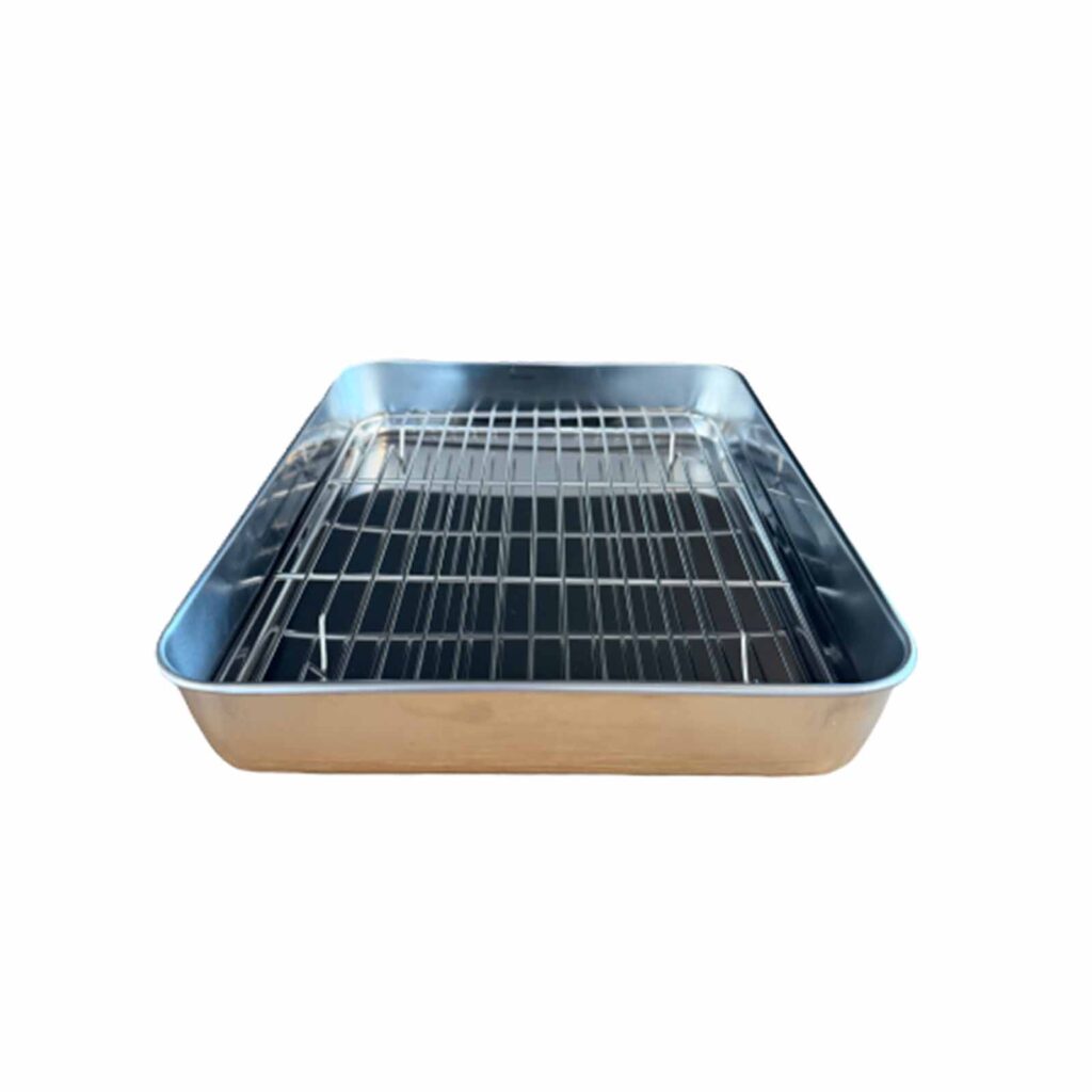 Braadschaal met rooster Grill Fanatics3